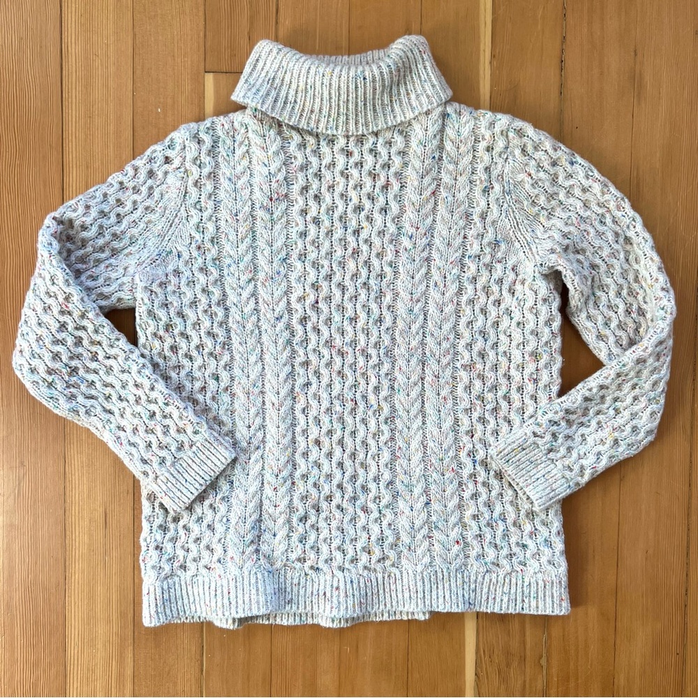Lands end chunky knit wool sweater M